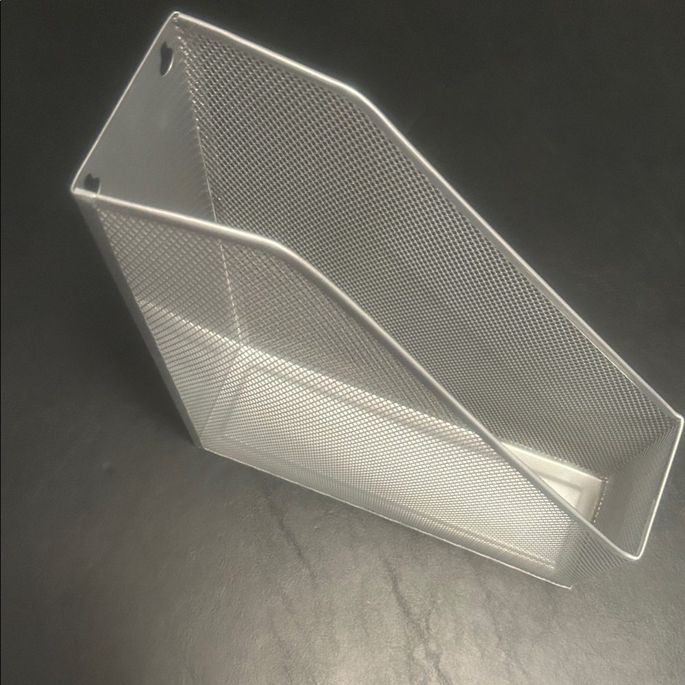 Mesh Magazine File Holder - silver
